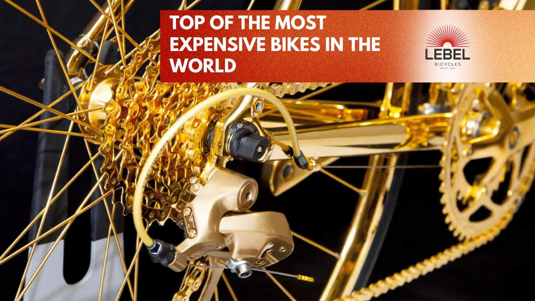 gold coated bike components to represent the most luxurious bicycles in the world rated by Lebel Bicycles